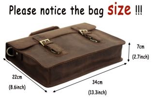 Full Grain Leather Briefcases Messenger Shoulder Bags