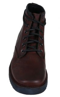 Kenneth Cole Mens Boots Off Track RM07474LE Brick Leather Sz 12