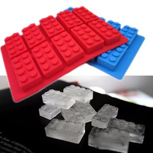 Lego Brick Silicone Ice Cube Jelly Chocolate Mould Mold Tray Blue 
