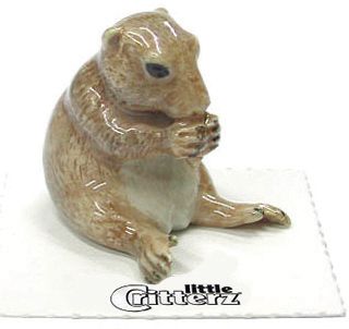 Little Critterz Bark Prairie Dog Miniature Figurine Porcelain Wee 