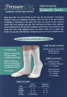 pressure lite diabetic socks light energizing calf length diabetic 