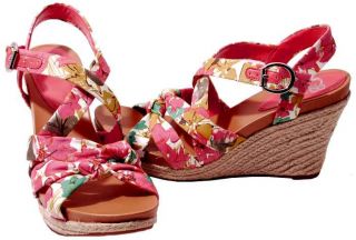 Gianni Bini Womens Shoes Multi Floral Print Fabric The Date Wedge Heel 