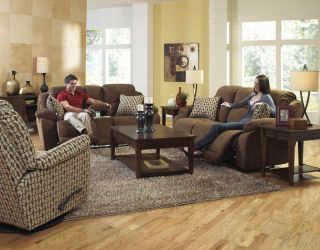Catnapper Bryson Power Reclining Sofa with Reclining Console Loveseat 