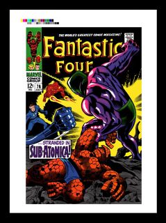 Jack Kirby Fantastic Four 76 RARE Production Art Cover