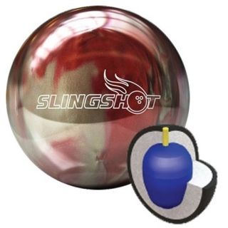 12 lb Brunswick Slingshot Red Silver Reactive Bowling Ball New 1st 