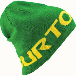 New Burton Apparel Green Yellow Beanie Slouch New NWT hat oregon ducks 