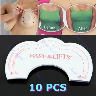 10pcs Bare Bring It Up Lifts Push Up Breast Bust Cleavage Shaper 