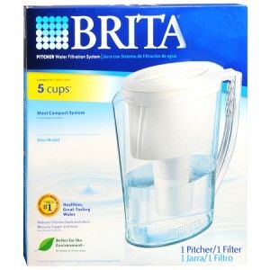 Brita Slim 42629 Water Filtration Purifier Pitcher with Filter Brand 
