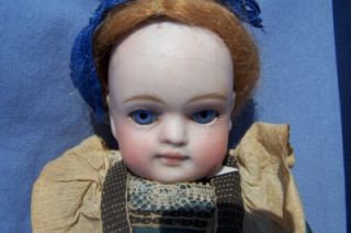 dollhouse size French bisque head Eden Bebe, marked 11 #5473