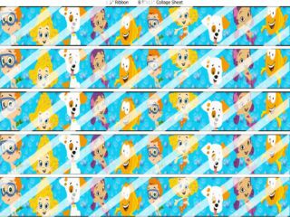   Cake Ribbon Strips Decoration Toppers Bubble Guppies R2S