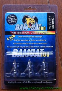 Ramcat Broadhead 100gr 3blade hunting arrow tip Fulton Precision 