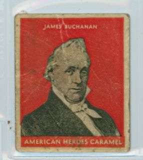 1932 Caramel Presidents 15 James Buchanan Poor Red Set Break