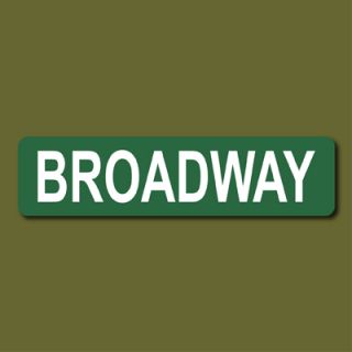 Broadway 6x24 Metal Street Sign Theatre New York City