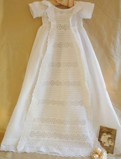 Superb Victorian Christening Gown Handworked Brod Ang GC