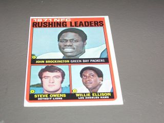 1972 Topps 2 NFC Rushing Ldrs J Brockington Packers