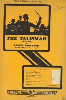 Lester Brockman The Talisman Overture Full Score Lake