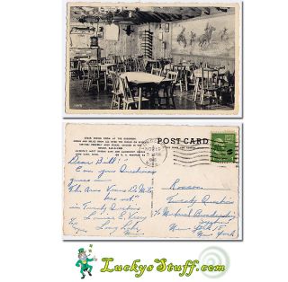 Buckhorn Dining Room Long Lake MN 1946 Postcard Highway US 12 