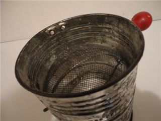 Bromwells Vintage 3 Cup Metal Measuring Flour Sifter Made in USA 