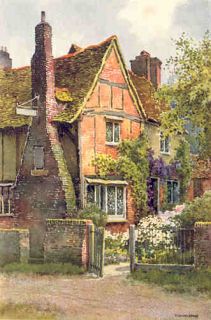 Bucks c.1920 CHALFONT. Miltons House. Old Buckinghamshire Print 