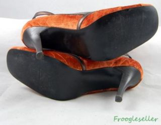 Bronx Womens Pumps Heels Shoes 8 5 M EUR 39 Orange Bronze