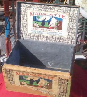 Vintage LG Wood Tea Box Souix Falls Brookings Huron SD