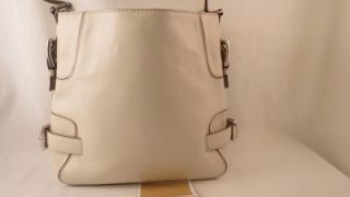 Michael Kors Leather Brookville Vanilla Medium Shoulder Bag $248