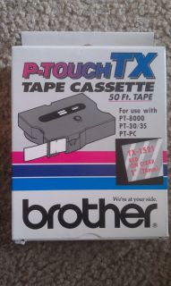 Brother P Touch TX Tape Cassette TX 1521 1 24mm Red on Clear