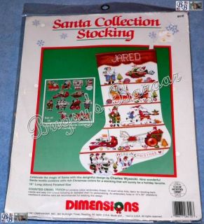   Wysocki SANTA COLLECTION Counted Cross Stitch Christmas Stocking Kit