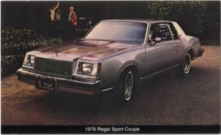1979 Buick Regal Sport Coupe Dealer Advertisin Postcard