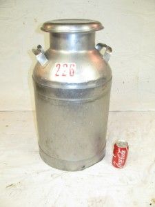 Old Vintage BUHL 40 Qt. Stainless Steel Cow Dairy 10 Gallon Milk Cream 
