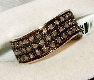   Dark Chocolate Color 100 Natural Brown Champagne Diamond Ring