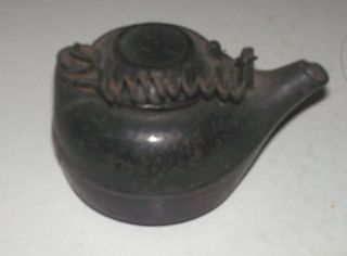 vintage cast iron tea kettle w swivel lid time left