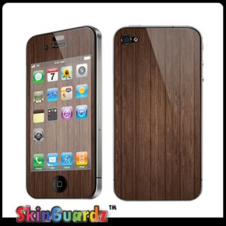 Brown Wood Case Decal Skin To Cover Apple iPhone 4 / 4s / Verizon / AT 
