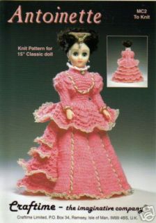 craftime antoinette 15 doll clothes knitting pattern  3 13 