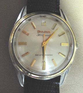 Bulova Mens 30 Jewel Watch with 14kt Bezel