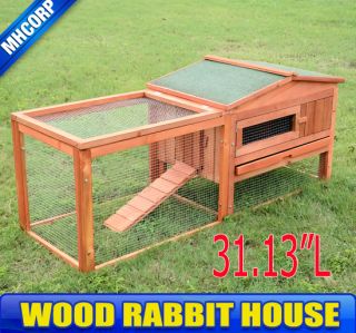 Wooden Rabbits Chicken House Coop Bunny Hen Hutch Box Small Animal 