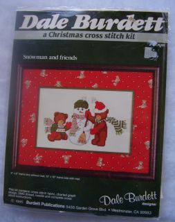 Dale Burdett Counted Cross Stitch Kit Snowman and Friends Christmas 