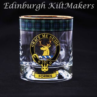 Armstrong Clan Crested Whisky Glass Tartan Whisky Glasses Crystal 