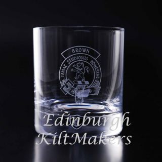 Smith Clan Crested Crystal Whiskey Glass Burns Crystal Whisky Glasses 