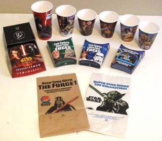 Star Wars Burger King Lot of Unused Food Containers