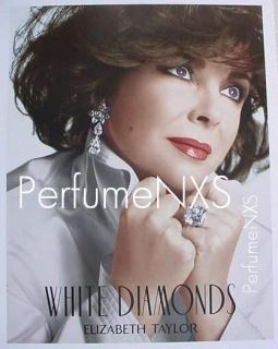 Elizabeth Taylor Bruce Weber Wht Diamond Perfume Poster
