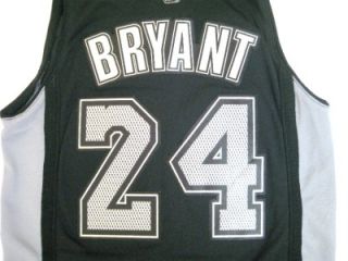 Kobe Bryant Youth XL Swingman Black Silver Jersey Laker