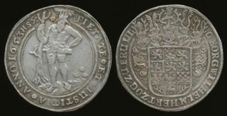 1653 HS German Silver Thaler Bruns Lune Calen A Beauty  