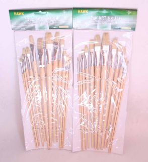 Lot of 24 New Artists Large Handle Artist Paint Brushes