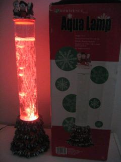 RARE 22 Xmas Water AQUA Bubble Table Standing LAMP Tube Color CHANGING 