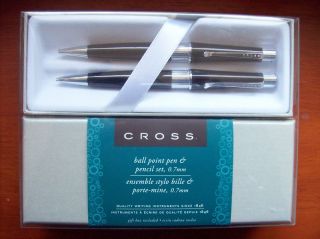  Cross Beverly Black Pen Pencil Set New N Box