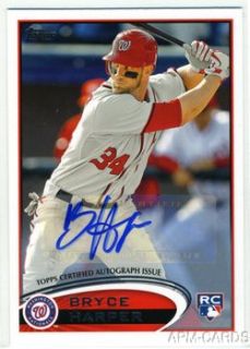 Bryce Harper 2012 Topps Series 2 661 Nationals 34 Rookie Auto RC RARE 