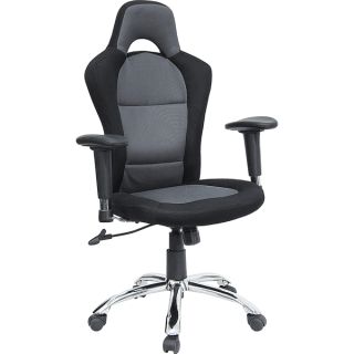 Race Car Inspired Bucket Seat Office Chair w Grey Black