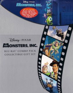 Disney Monsters Inc Blu Ray DVD Collectible Gift Set