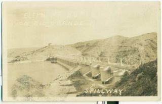 Spillway Elephant Butte Rio Grande 1920 RP Postcard